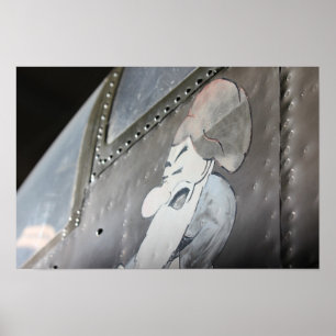 B-25 'Grumpy' Noseart afdrukken Poster