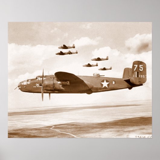 B-25 Mitchell Bomber flight poster (Voorkant)