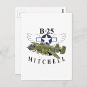B-25 Mitchell Briefkaart (Voorkant / Achterkant)