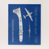 B-29 Superfortress - Vliegtuig Blauwdruk Plannen A Legpuzzel (Verticaal)