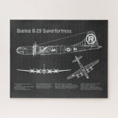 B-29 Superfortress - Vliegtuig Blauwdruk Plannen P Legpuzzel (Horizontaal)