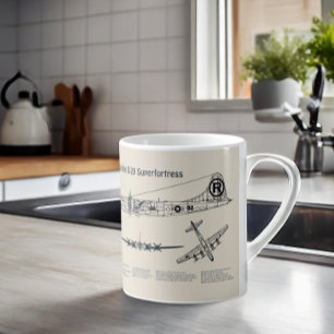 B-29 Superfortress - Vliegtuig Blauwdruk Plannen S Koffiemok