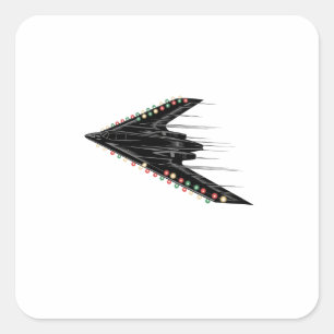 B-2 B2 Spirit Stealth Bommenwerper Jet Vliegtuig 4 Vierkante Sticker