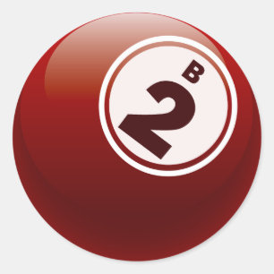 B 2 BINGO BALL RONDE STICKER