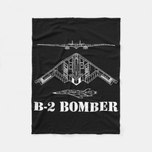 B-2 Bommenwerper Vliegtuig Schema Militair Stealth Fleece Deken
