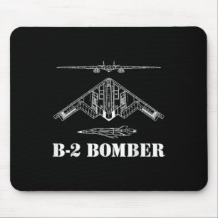 B-2 Bommenwerper Vliegtuig Schema Militair Stealth Muismat