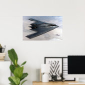 B-2 Gedistilleerd Vliegtuig Poster (Thuiskantoor)