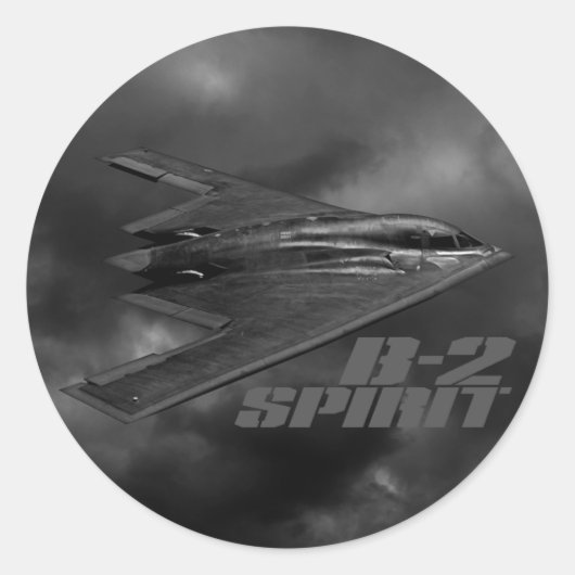 B-2 Spirit Classic Round Sticker (Voorkant)