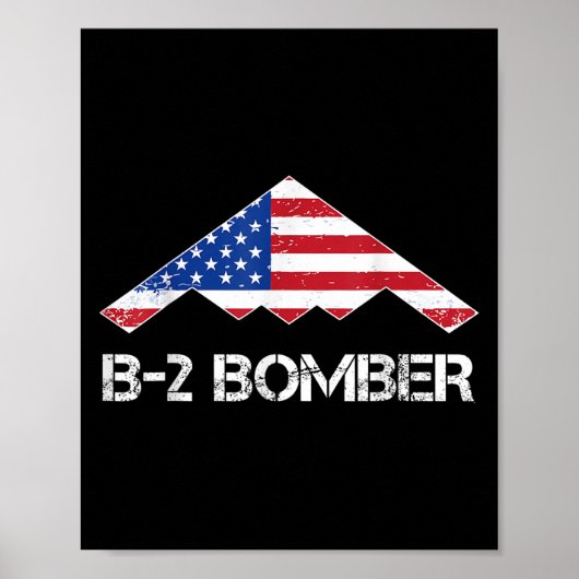 B-2 Spirit Stealth Bomber Flag Amerikaanse militai Poster (Voorkant)