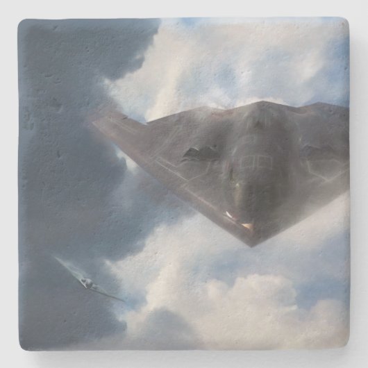 B-2 Spirit Stealth Bomber GHOST MAKER Stenen Onderzetter (Voorkant)