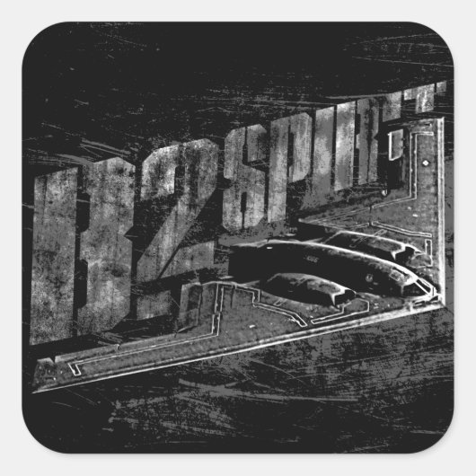 B-2 Stickers Carrés Spirit (Devant)