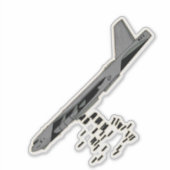 B-52, Stratofortress, Bomber Vliegtuig Sticker (Voorkant)