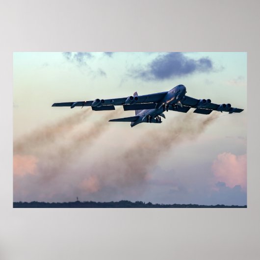 B-52 Stratofortress Sunset Vlucht Poster (Voorkant)
