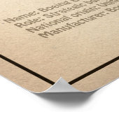 B-52 Stratofortress - Vliegtuig Blauwdruk Plannen  Poster (Hoek)