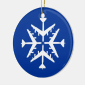 B-52 Vliegtuig Snowflake Keramisch Ornament (Links)