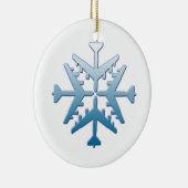 B-52 Vliegtuig Snowflake Keramisch Ornament (Rechts)