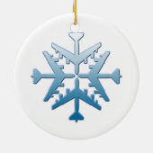 B-52 Vliegtuig Snowflake Keramisch Ornament (Achterkant)