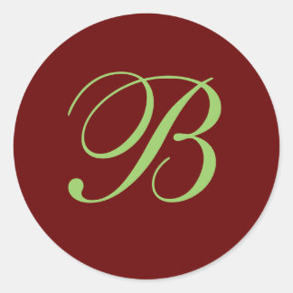 B Afdichting monogram envelop Ronde Sticker
