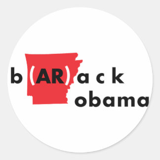 b(AR)ack obama Ronde Sticker