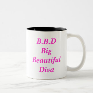 B.B.D. Big Beauful Diva Tweekleurige Koffiemok