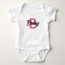 "B" Baby Girl Bodysuit