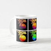 B-Ball Basketball Hoops Pop Art Koffiemok (Voorkant links)