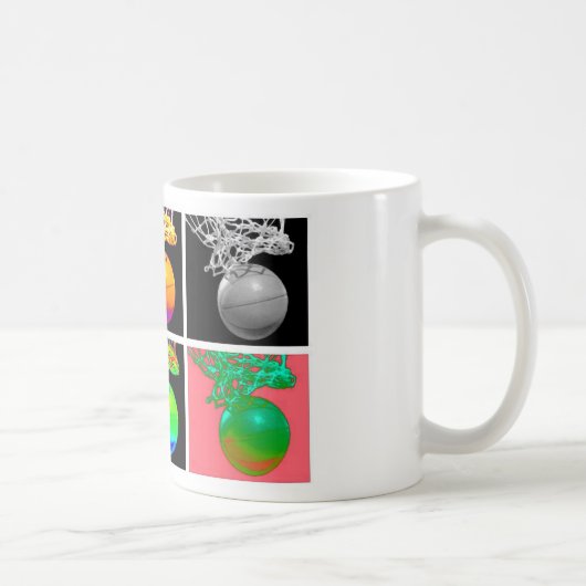 B-Ball Basketball Hoops Pop Art Koffiemok (Rechts)
