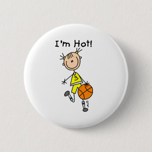 B-Ball ik heet Ronde Button 5,7 Cm