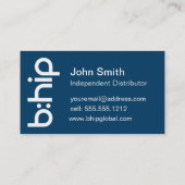 b : Bleu de carte de visite de distributeur de HIP (Dos)