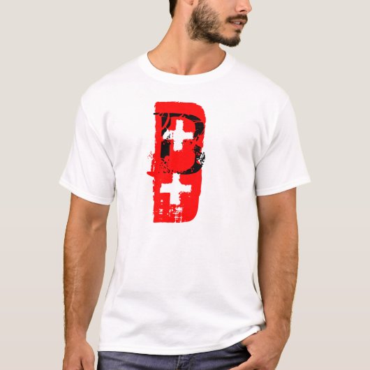B+ = bloedgroep t-shirt (Voorkant)