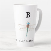 "B" Blue Darner Latte Mok (Rechterhoek)