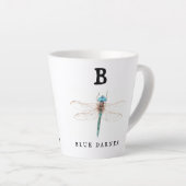 "B" Blue Darner Latte Mok (Rechterhoek)
