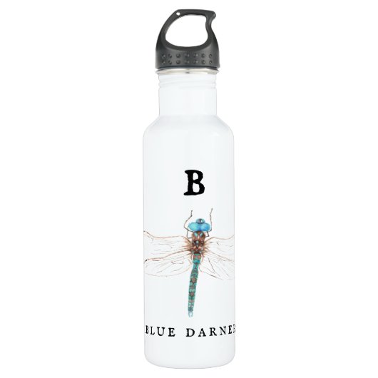 "B" Blue Darner Waterfles (Voorkant)