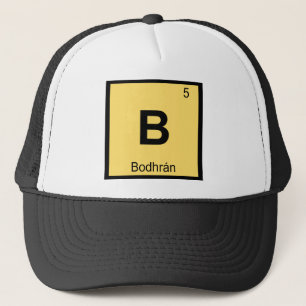 B - Bodhran Muziek Chemie Periodiek Systeem Symboo Trucker Pet