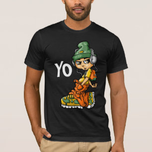 B boy en mp3 t-shirt