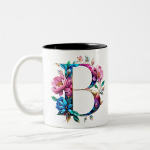B Café Mug - Design floral pour le don