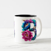 B Café Mug - Design floral pour le don (Devant droit)