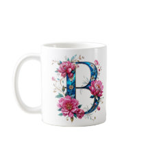 B Café Mug - Design floral pour le don