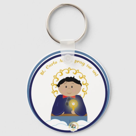 B. Carlo Acutis Medal Sleutelhanger (Voorkant)