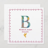 B Carte de remerciements Monogramme (Devant / Derrière)