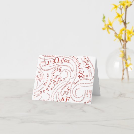 B Carte pour notes des mots (Fleur jaune)