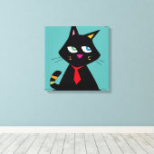 B-CAT CANVAS AFDRUK (Insitu (Houten vloer))