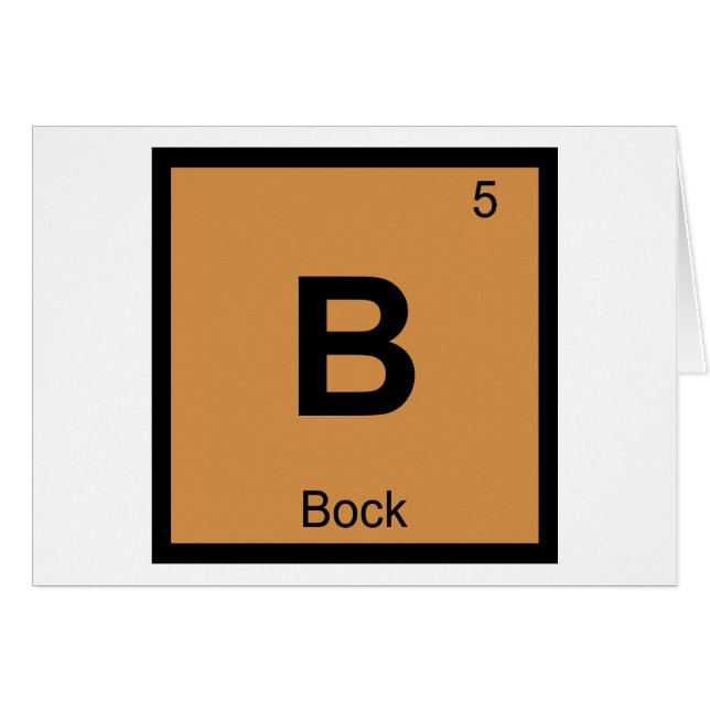 B - Chimie de la bière bock Symbole du tableau pér (Devant horizontal)