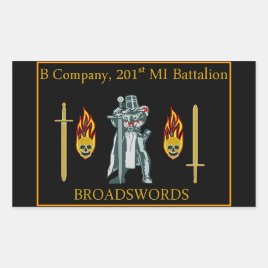 B CO-Sticker Rechthoekige Sticker (Voorkant)