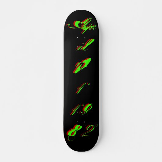 "B-Day" 01 Avril 1982 - Skateboard - Personnalisab (Devant)