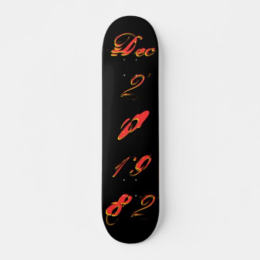 "B-Day" dec. 20 1982 Skateboard (Voorkant)