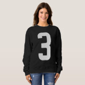 B Day Number 3 Monogram Norwester Font Initial Alp Trui (Voorkant volledig)