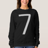 B Day Number 7 Monogram Poppins Font Initial Alpha Trui (Voorkant)