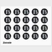 B "Diamond Bling" printsticker Ronde Sticker (Vel)
