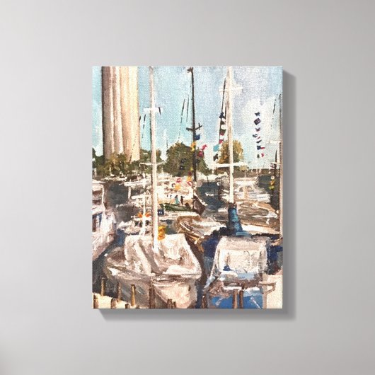 B Dock, in bay Canvas Afdruk (Voorkant)